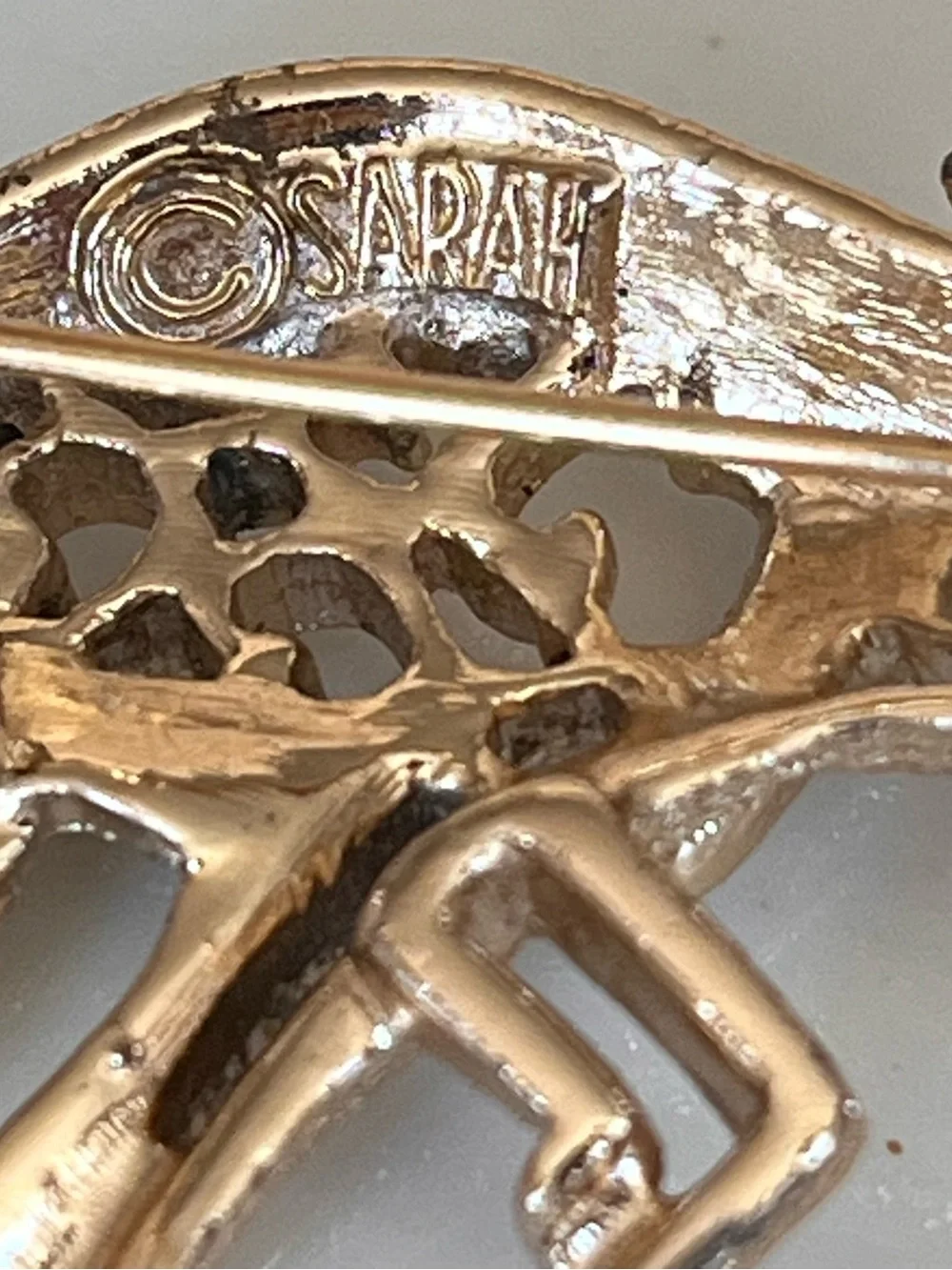 Vintage Gold Elephant Brooch Pin by Sarah Coventry